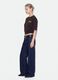 Grey pure cotton oversized T-shirt with chest slogan_0