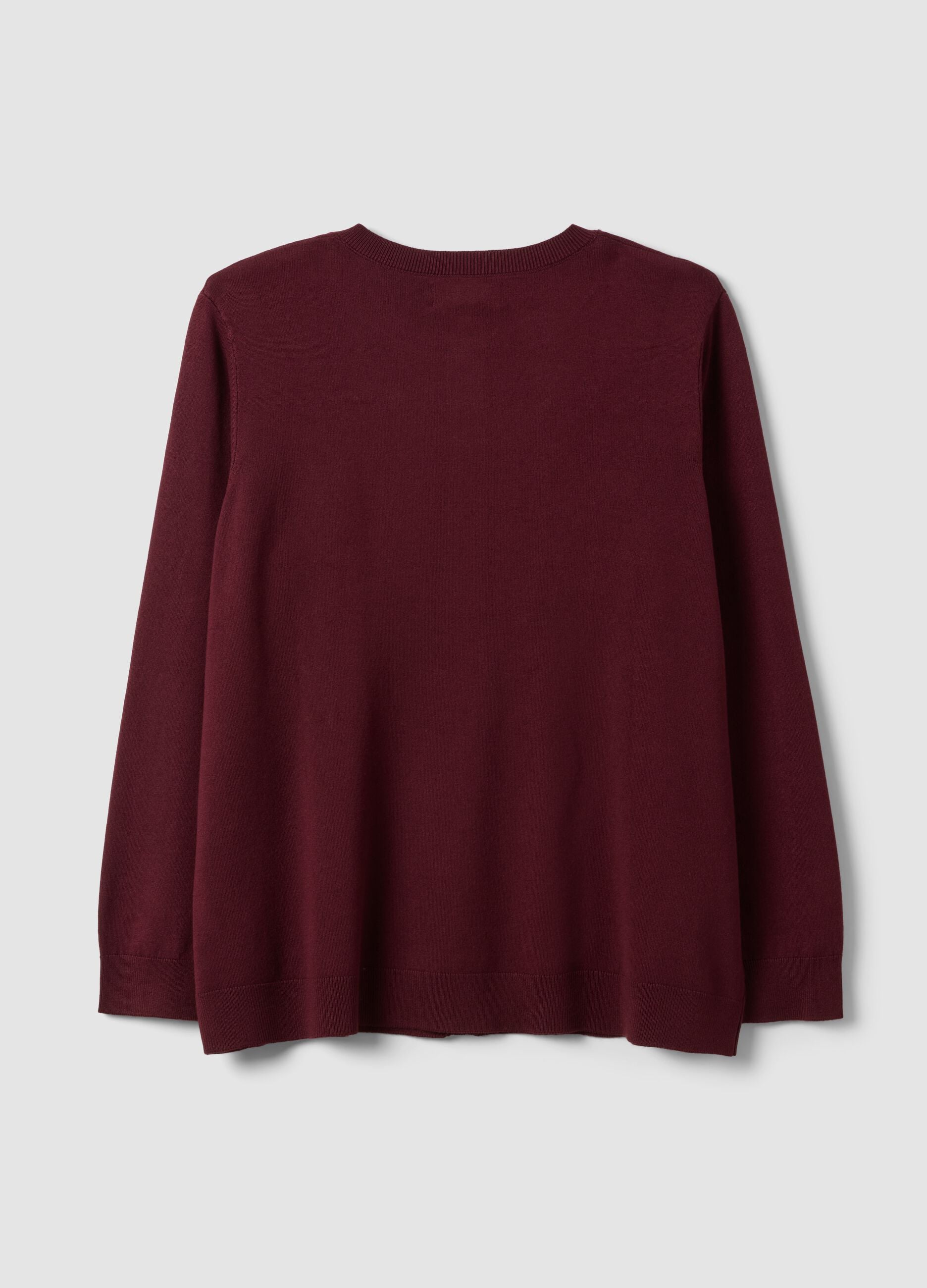 Cardigan rosso in misto viscosa con bottoni regular fit