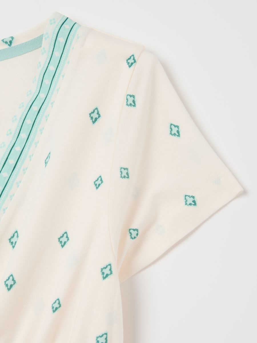 White cotton nightgown with ethnic print_5
