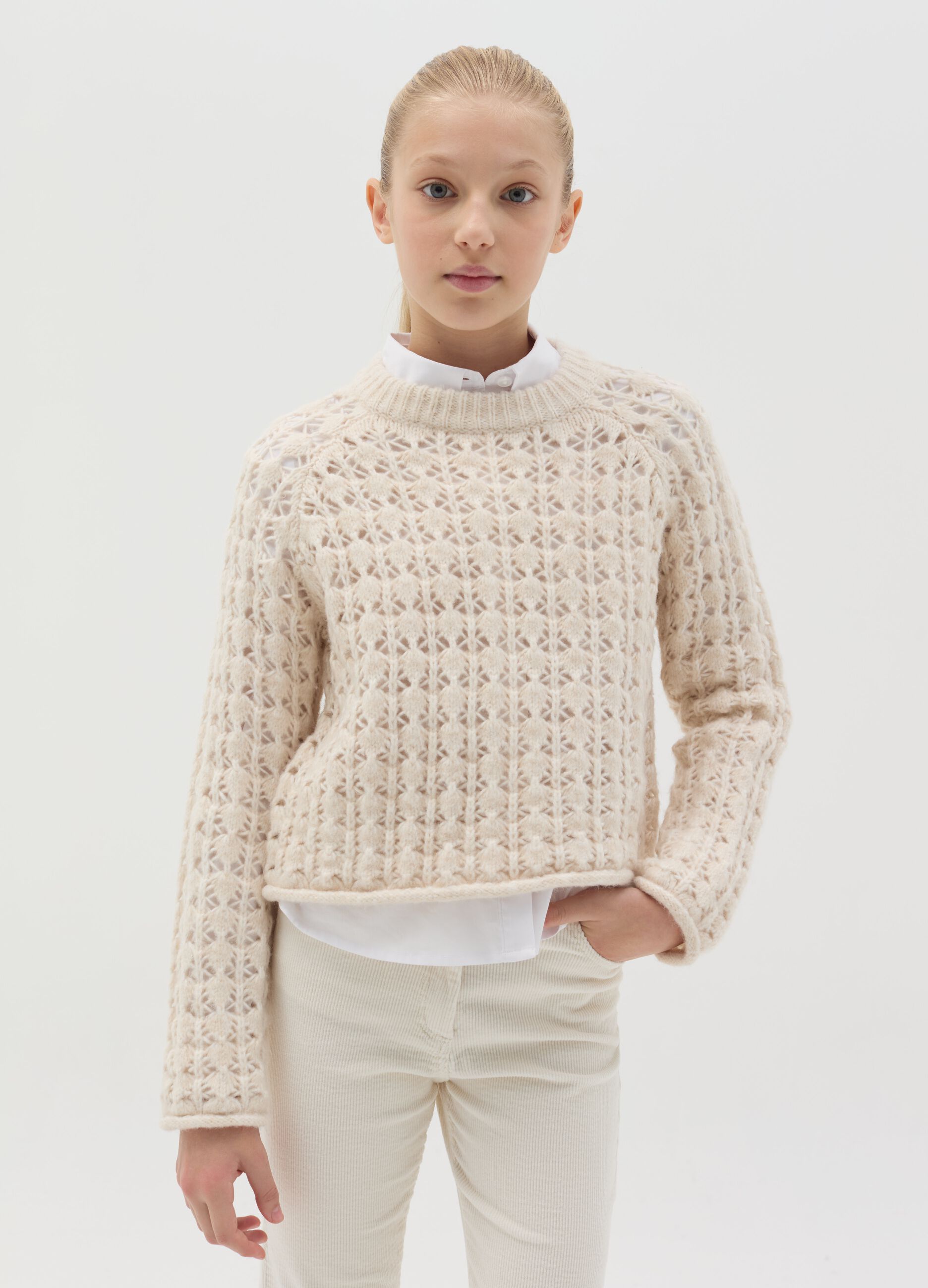 Openwork pullover