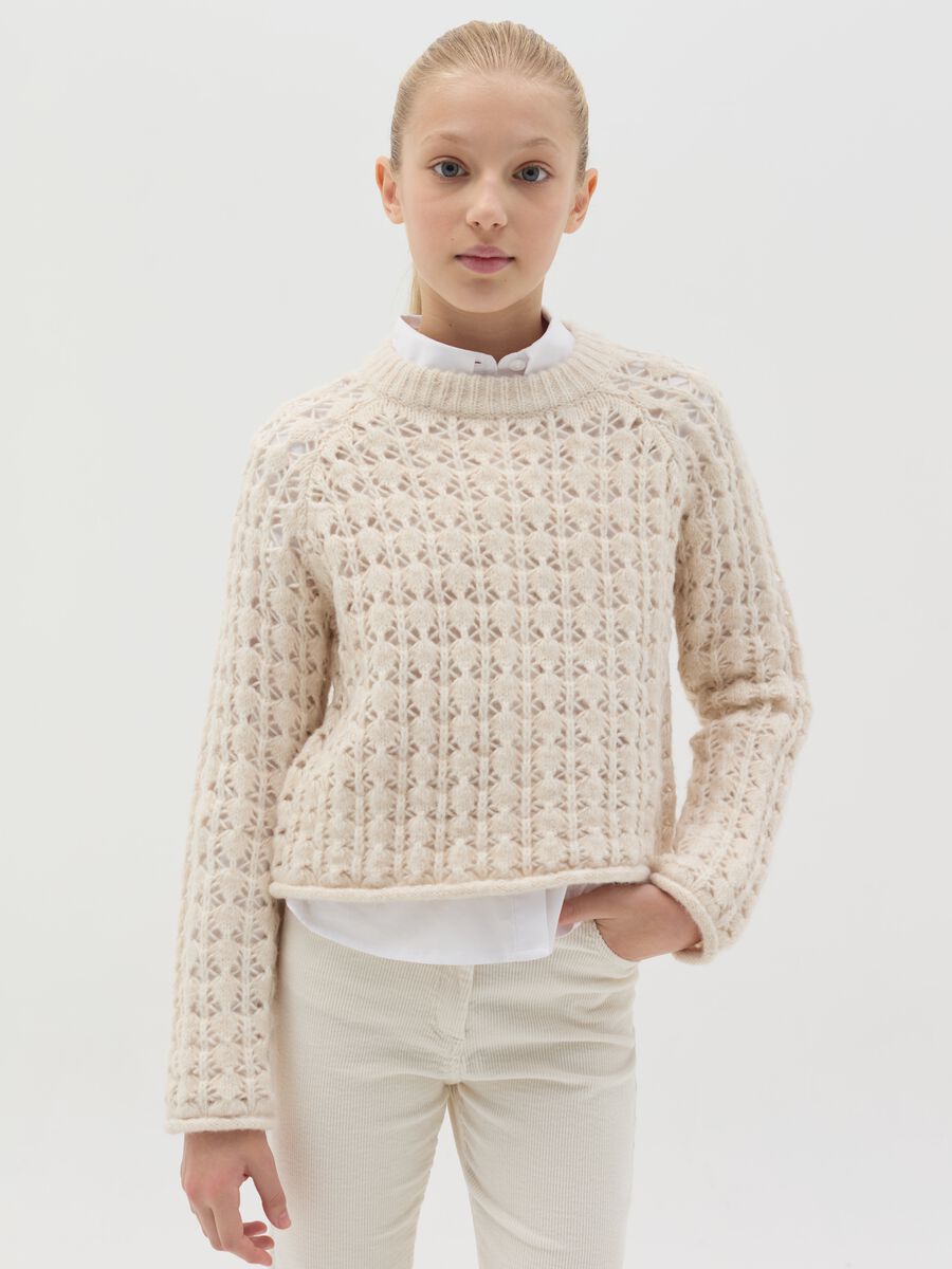 Openwork pullover_0