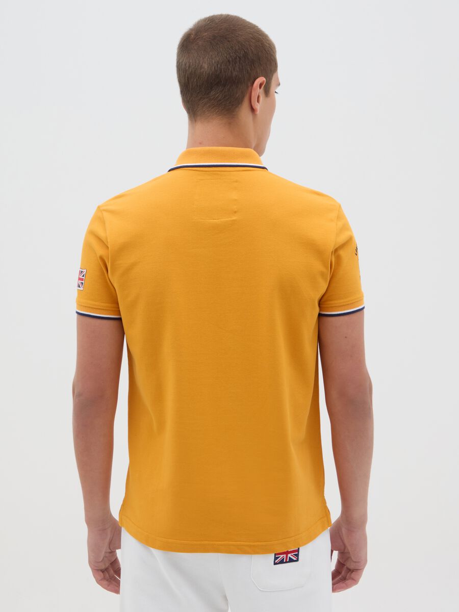 Lonsdale Yellow Short Sleeve Cotton Polo_3