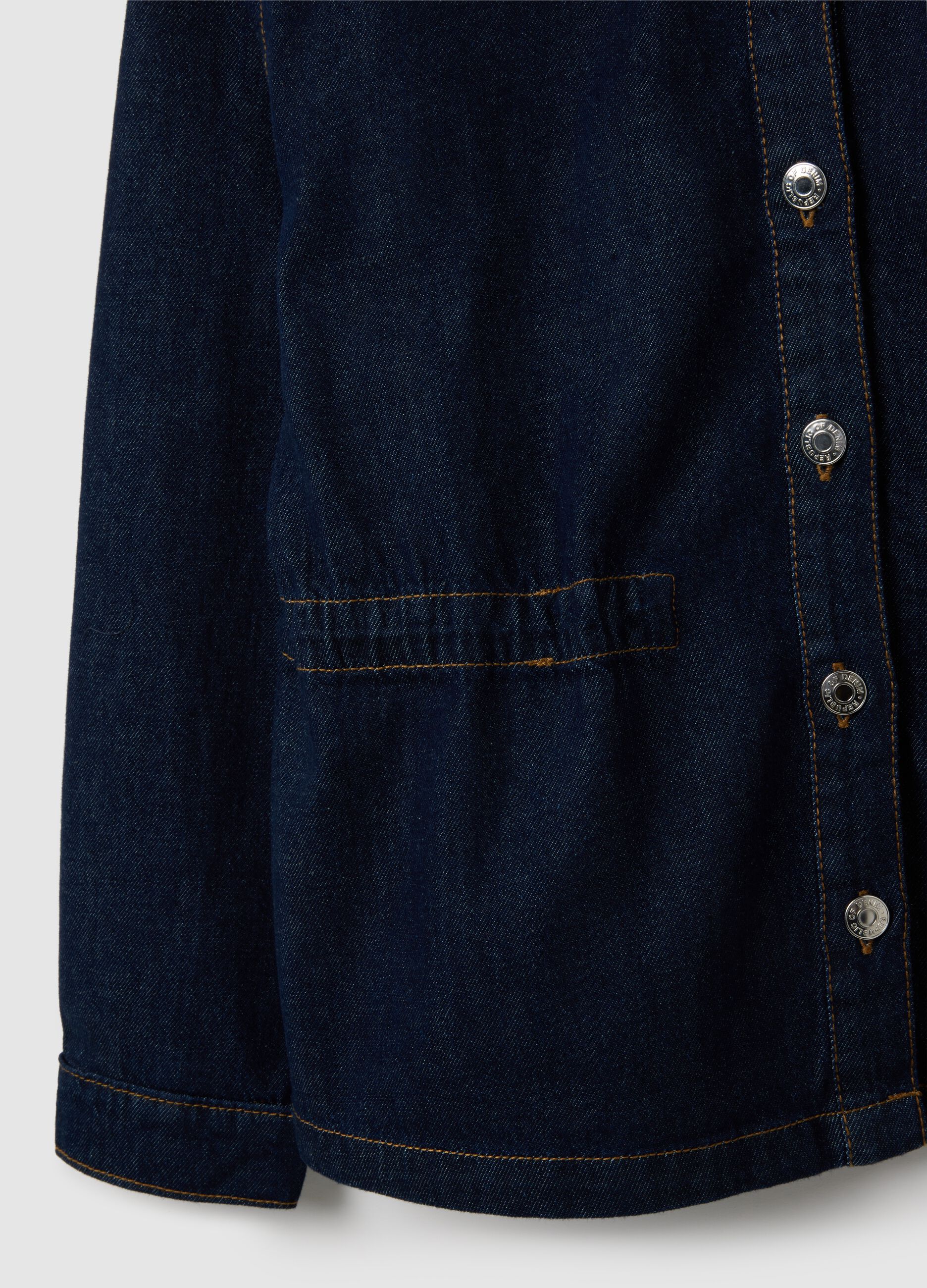 Camicia da donna in puro cotone denim