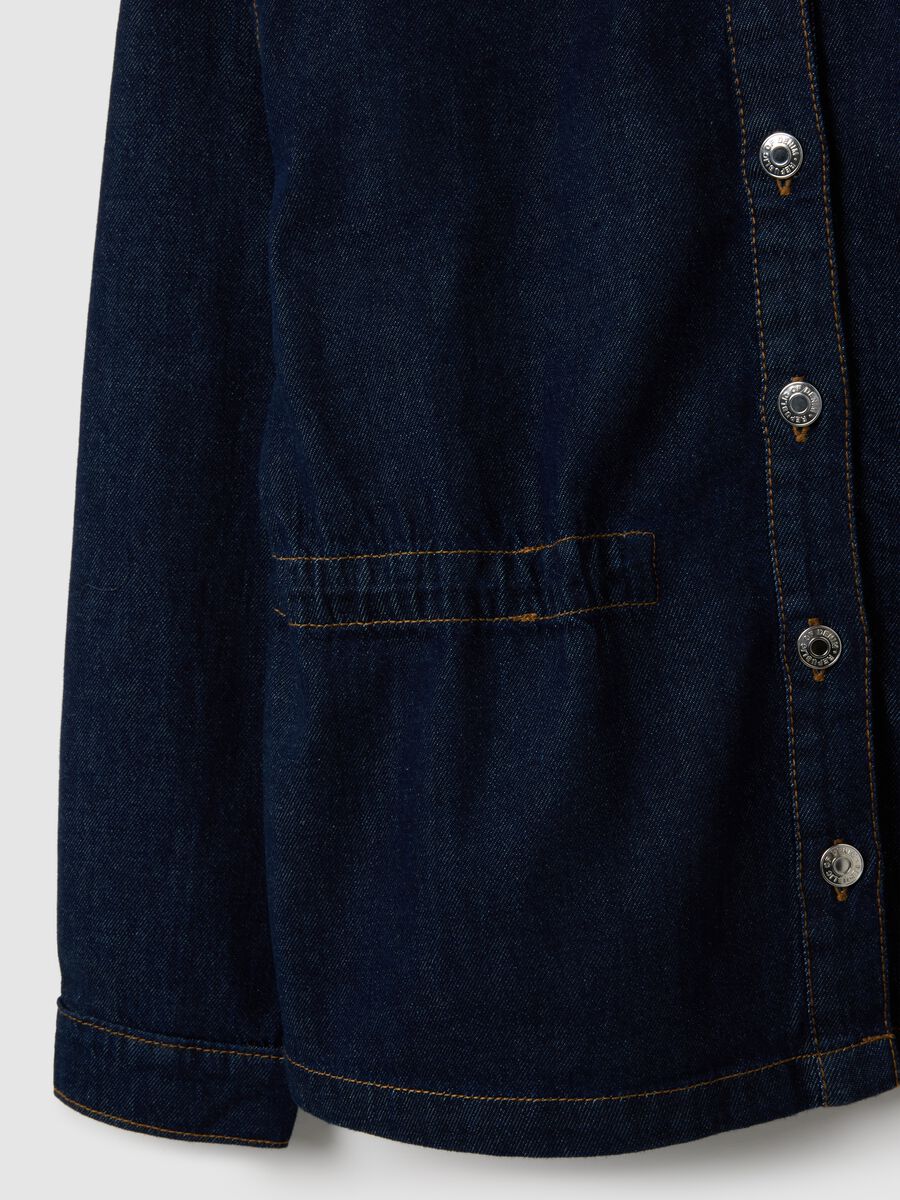 Women's pure cotton denim shirt_5