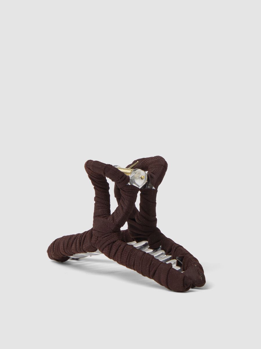 Fermaglio per capelli marrone intrecciato_1