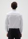 Men's pure white cotton slim fit shirt_1