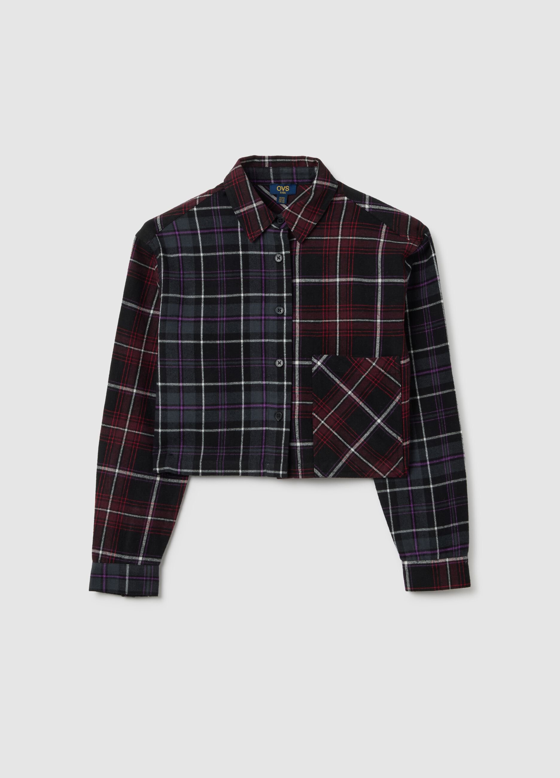 Multicolour flannel shirt for girls