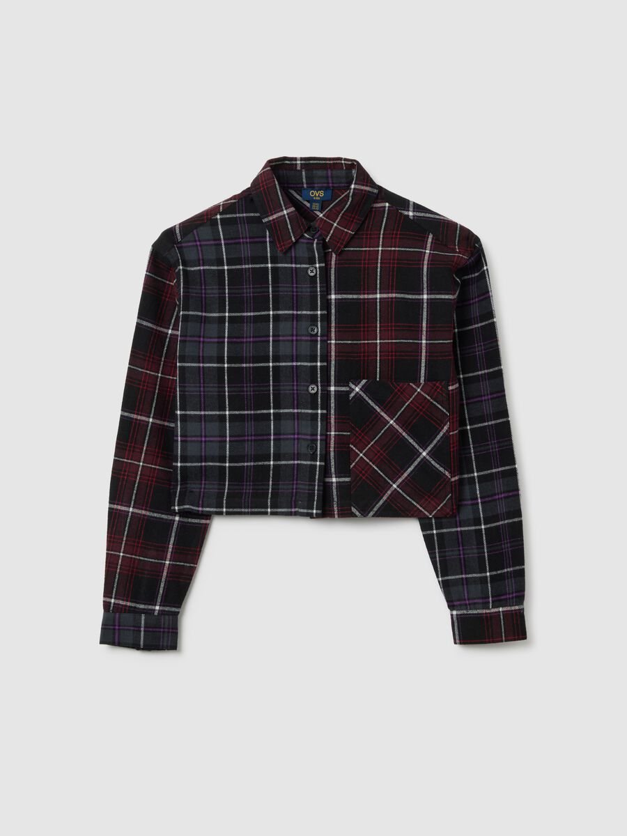 Multicolour flannel shirt for girls_0
