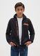 Kids' black regular fit cotton blend hoodie_0