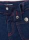 Girls' blue denim culotte pants with embroidery_2