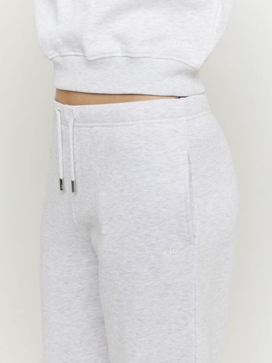 Pantaloni jogger in misto cotone grigio regular fit_3