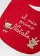 Red pure cotton newborn Christmas bib_2