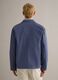 Regular fit blue stretch cotton jacket with collar and buttons_2