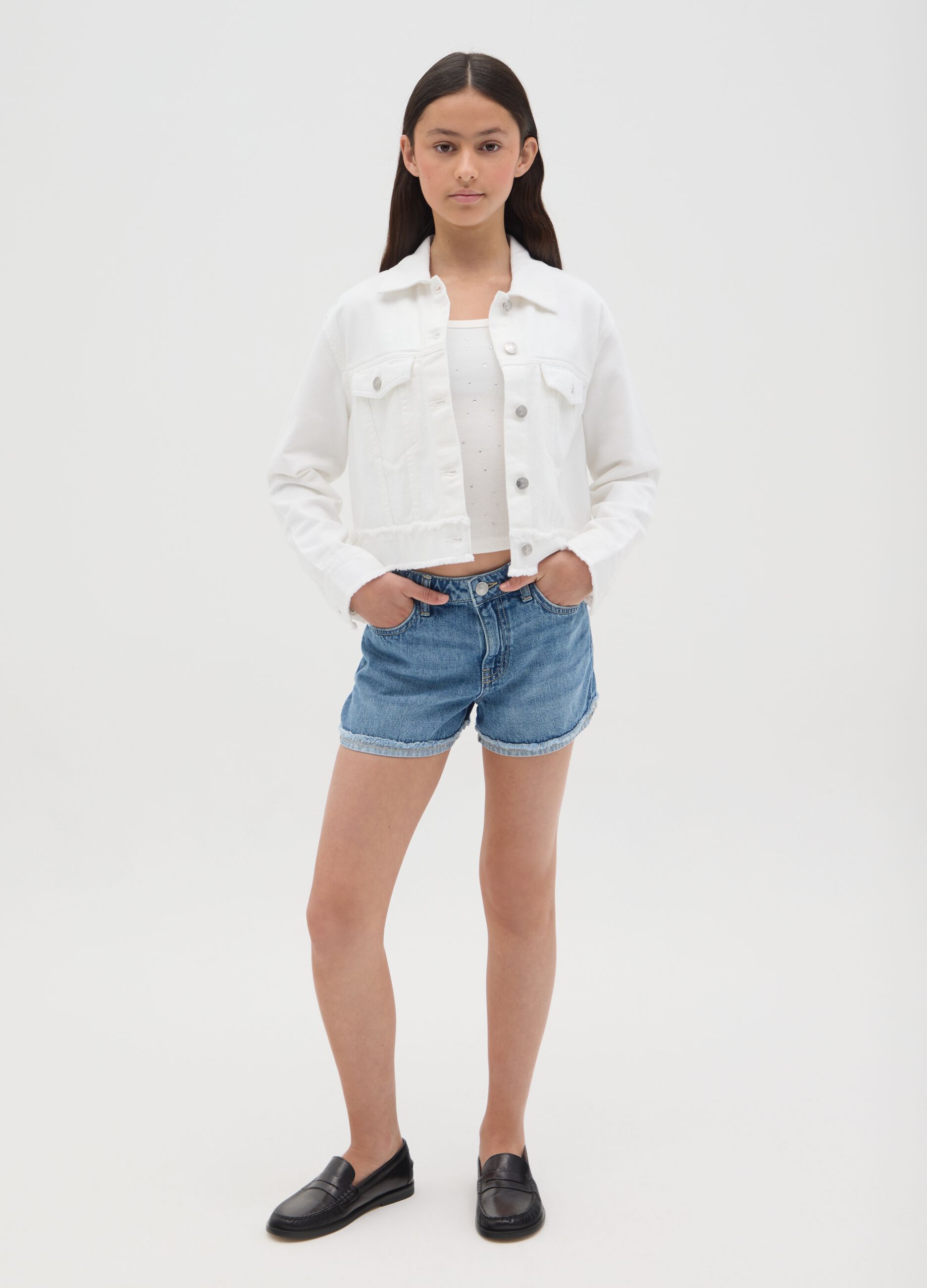 Light Blue Denim Shorts Ovs