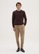 Brown chino trousers in pure cotton regular fit_0