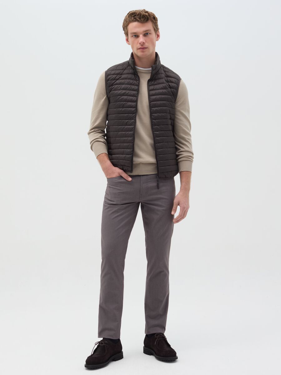 Stretch slim-fit trousers with five pockets_0