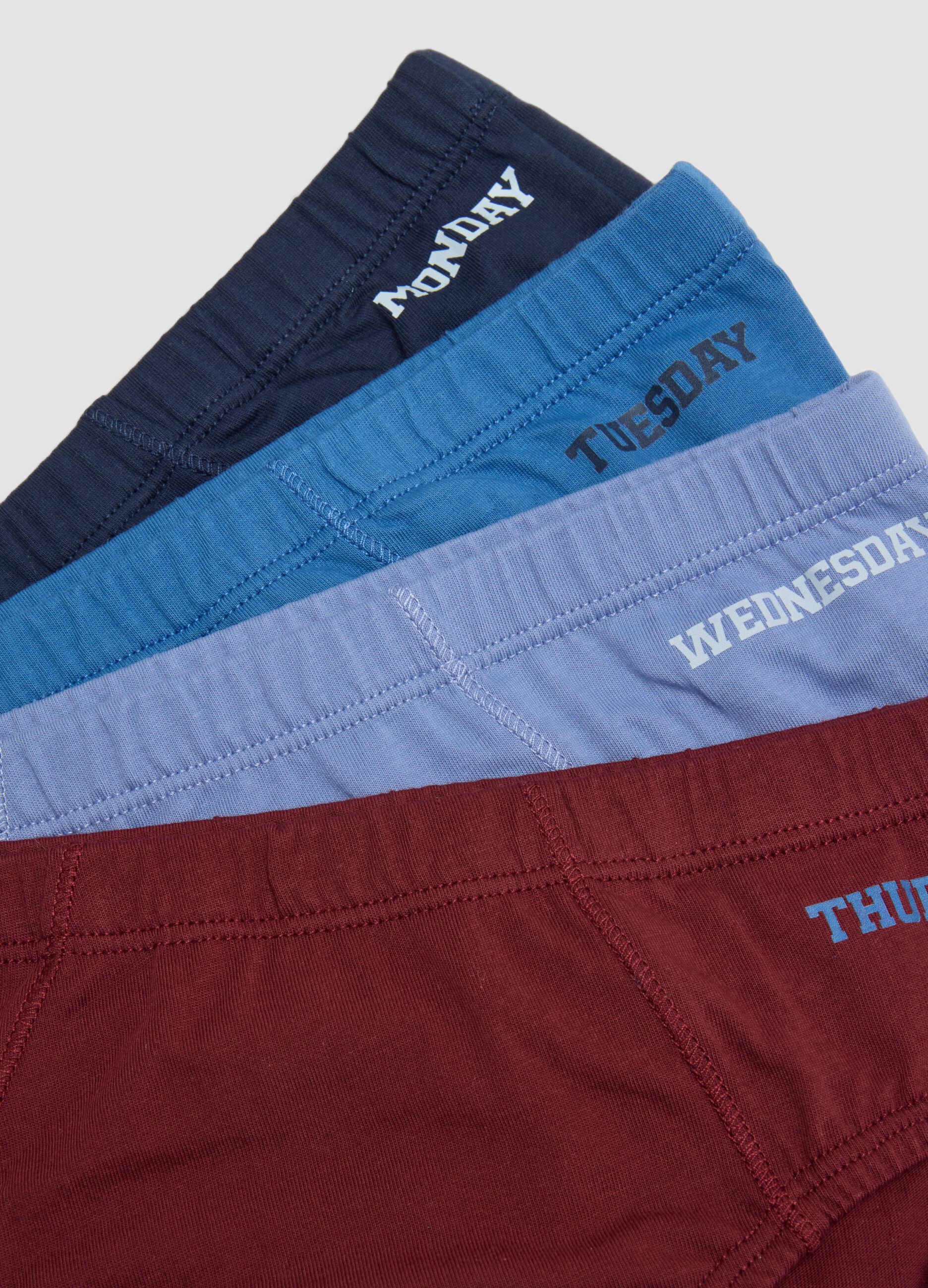 Pack of 7 multicolour boys&rsquo; organic cotton jersey briefs