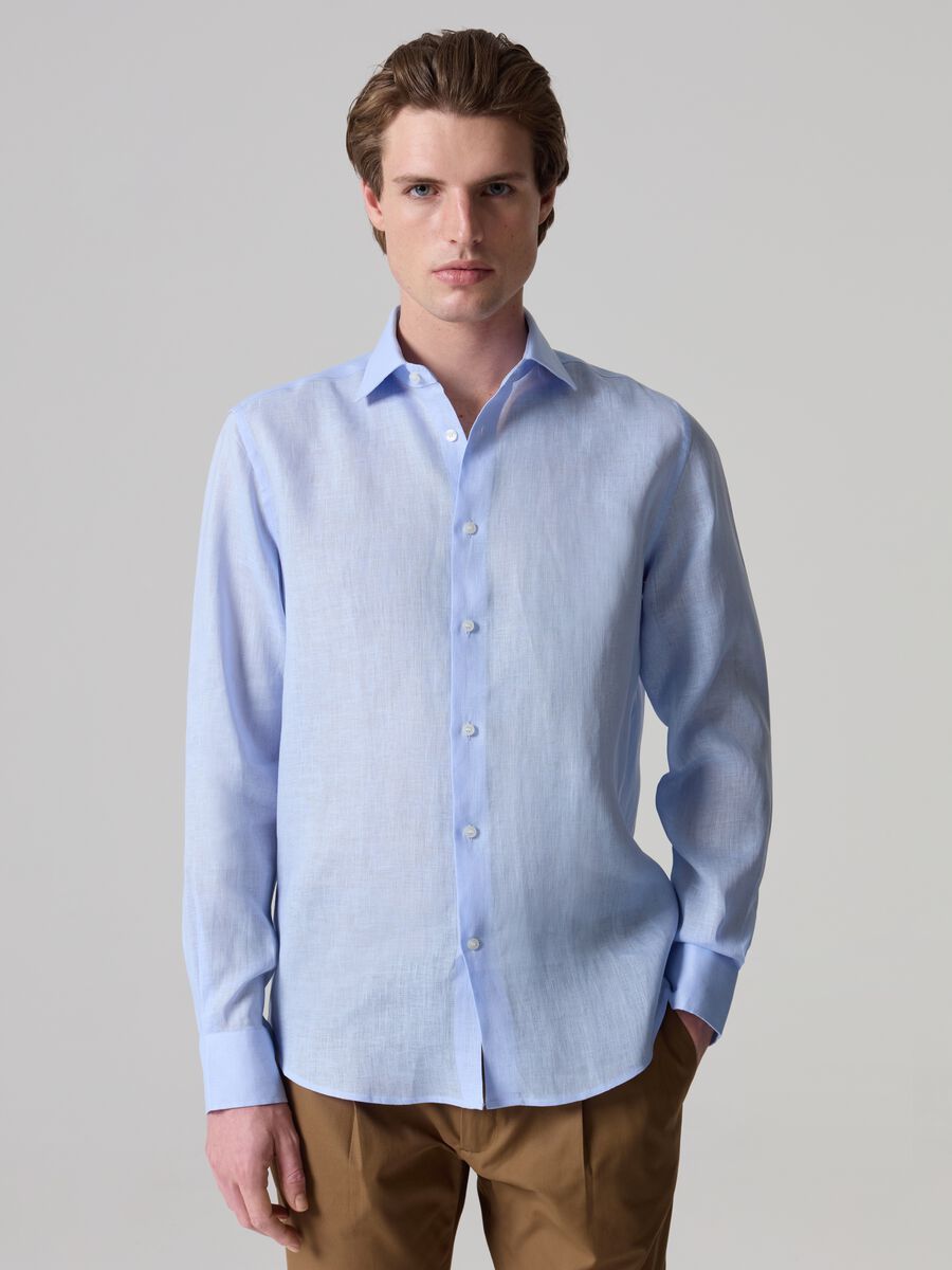 Contemporary shirt in linen_0