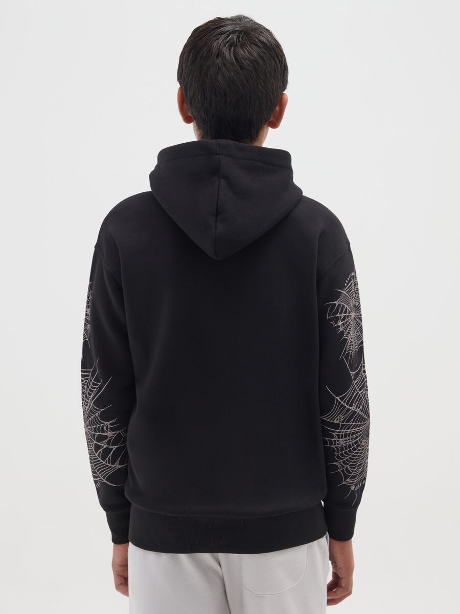 Children's black cotton-blend sweatshirt, regular fit_1