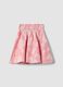 Girls&rsquo; pure cotton ruffle skirt with pink stripes_0