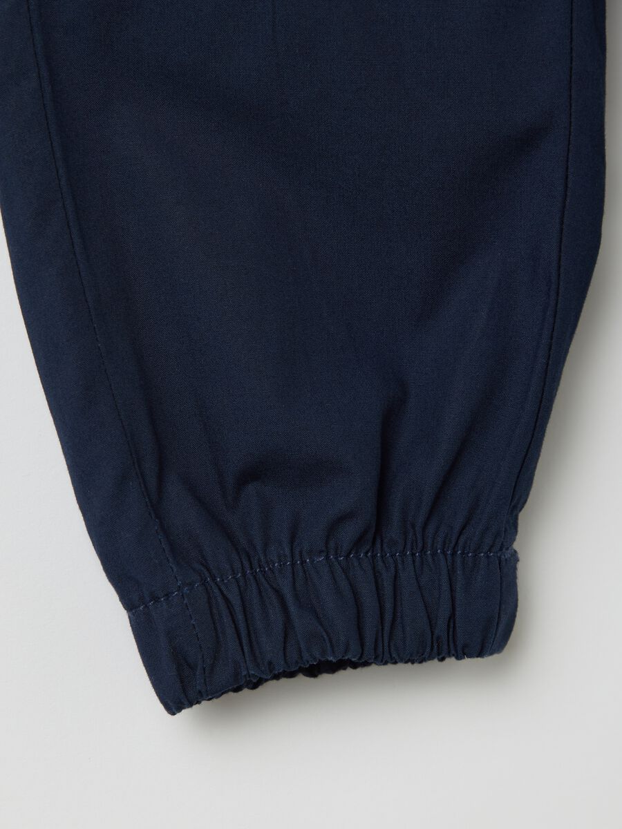 Poplin trousers with elasticated edging_2