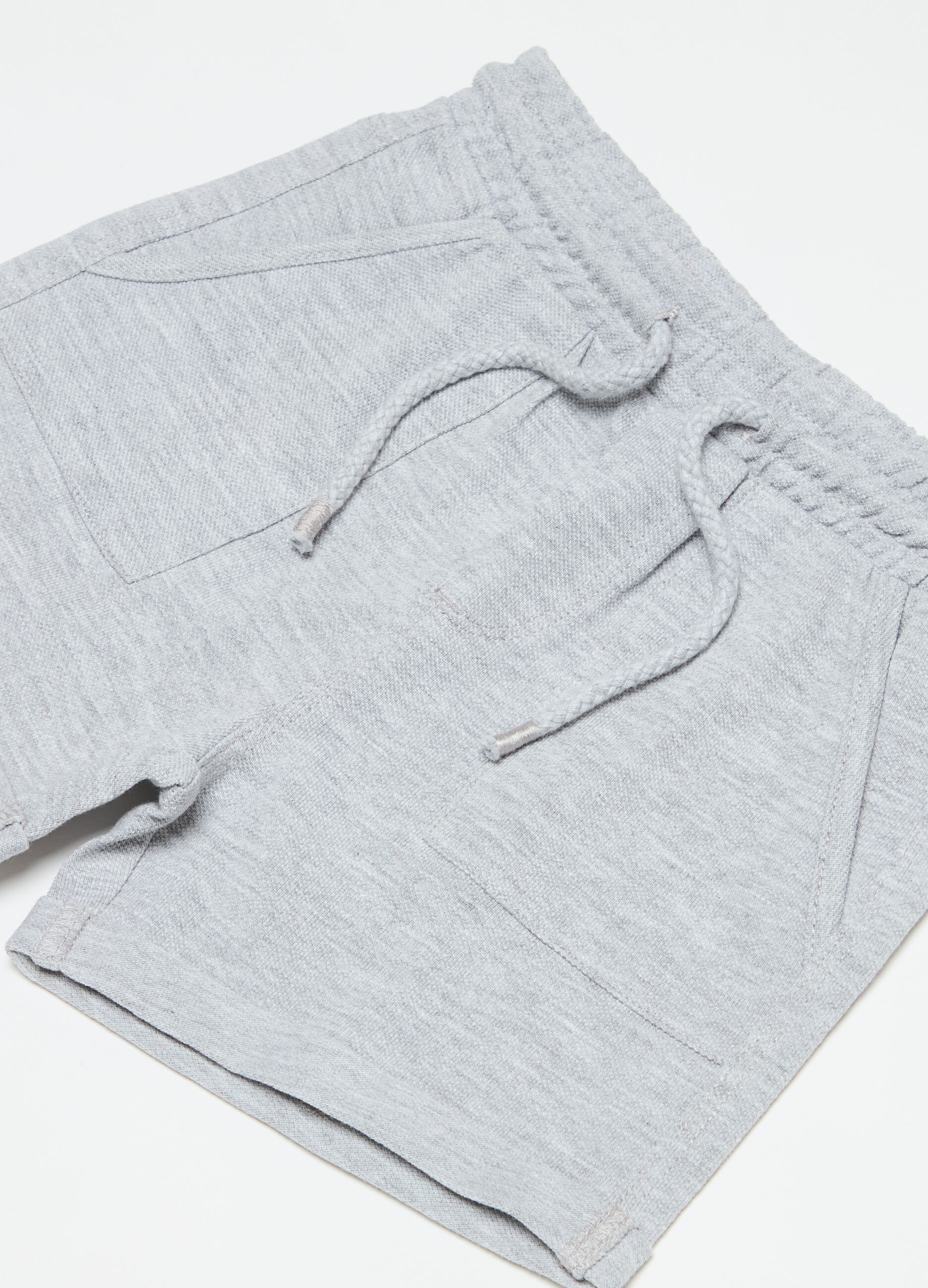 Piquet Bermuda shorts with drawstring