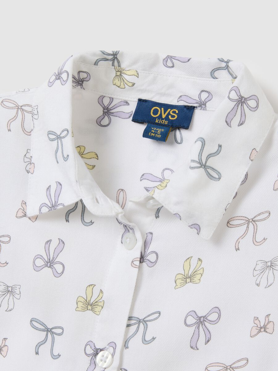 Camicia da bambina bianca regular fit_2