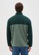 High-neck green fleece blend jumper regular fit with zip_2