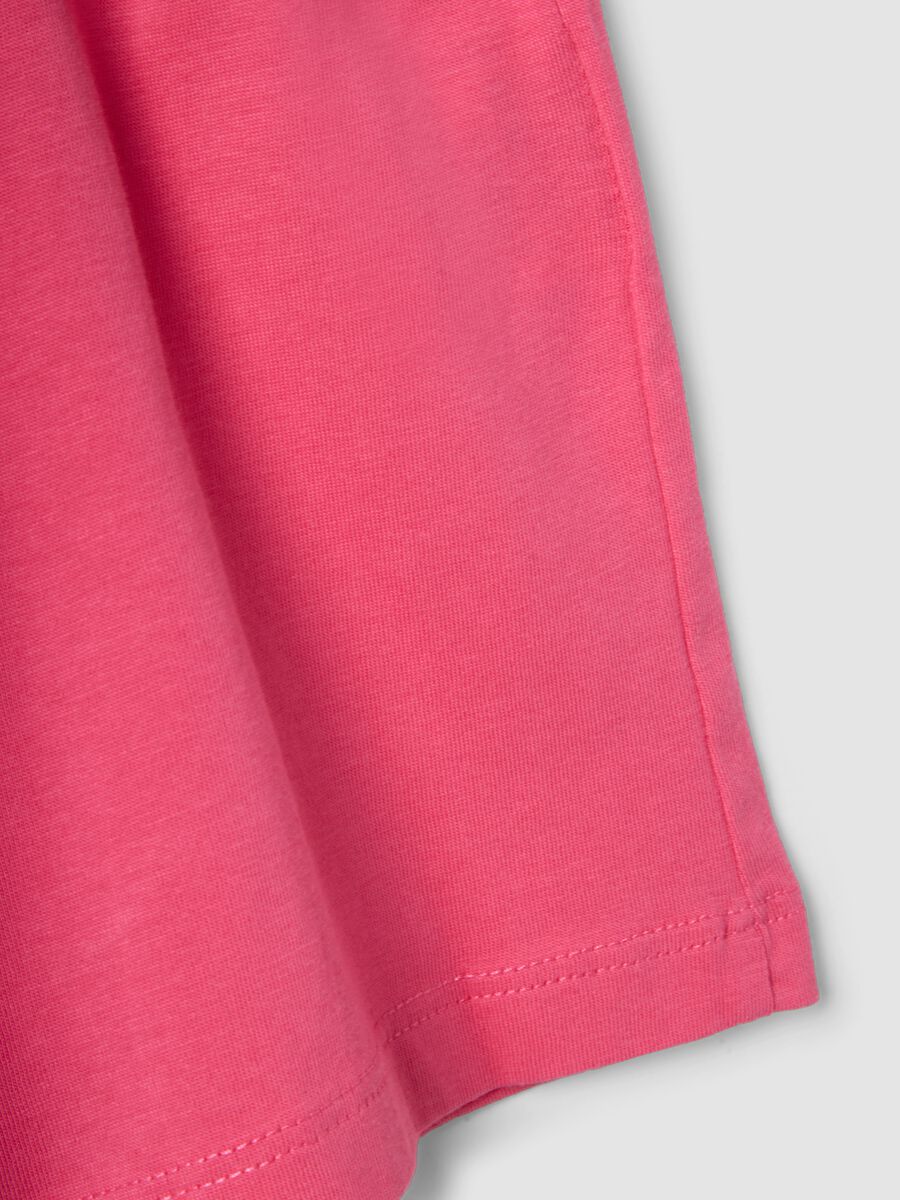 Pantaloncini in puro cotone rosa da bambina regular fit_3