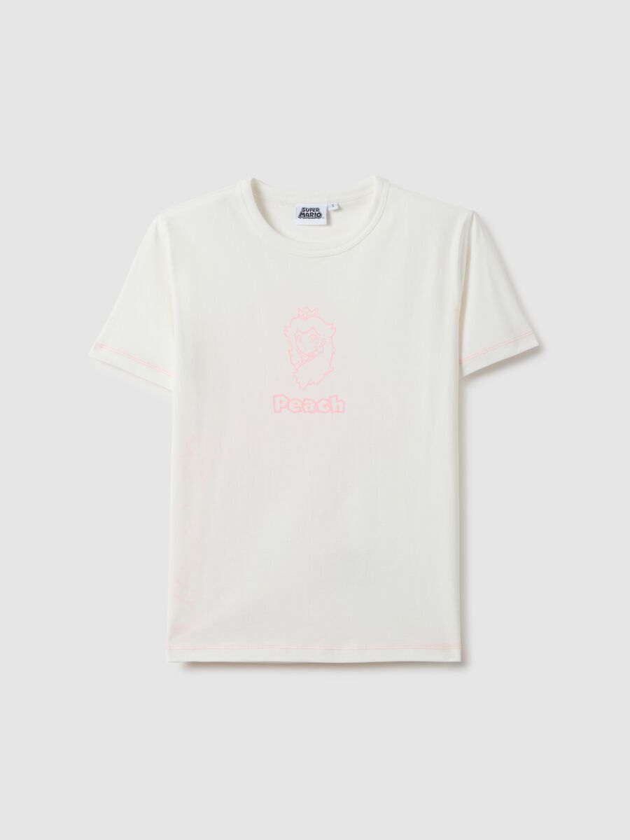 White pure cotton regular fit t-shirt with print_4