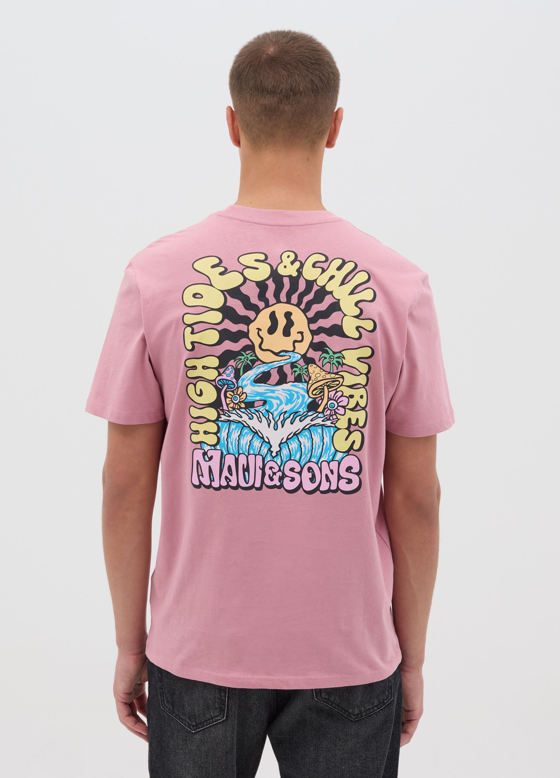 Pink short-sleeve cotton Ovs T-shirt