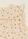 Beige baby girl set in pure cotton with floral print_2