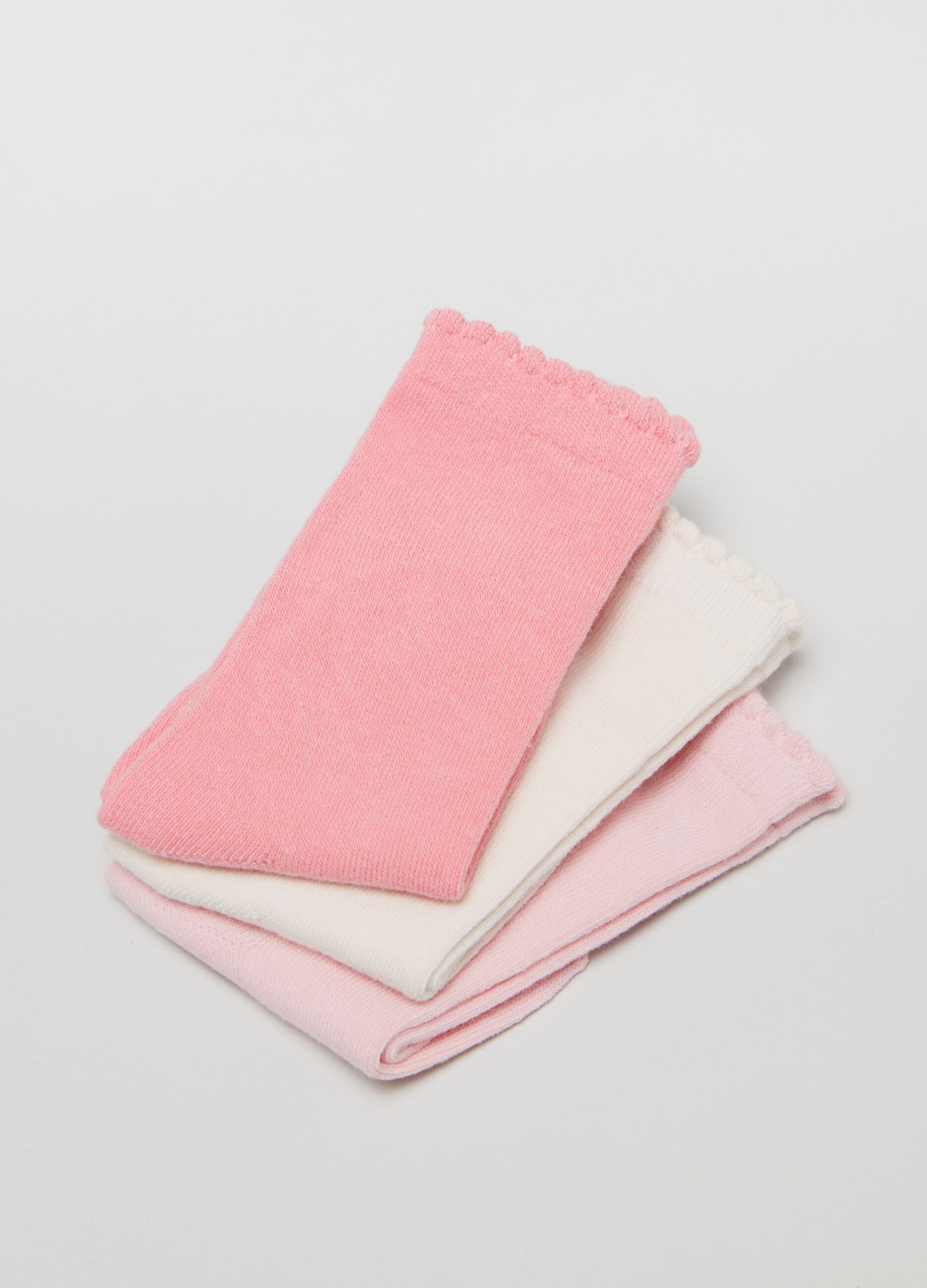 Tripack calze stretch con orlo ondulato_2