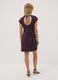 Wine-purple crew-neck fitted sequin dress_3