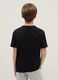 T-shirt girocollo nera da ragazzo in puro cotone over fit_1