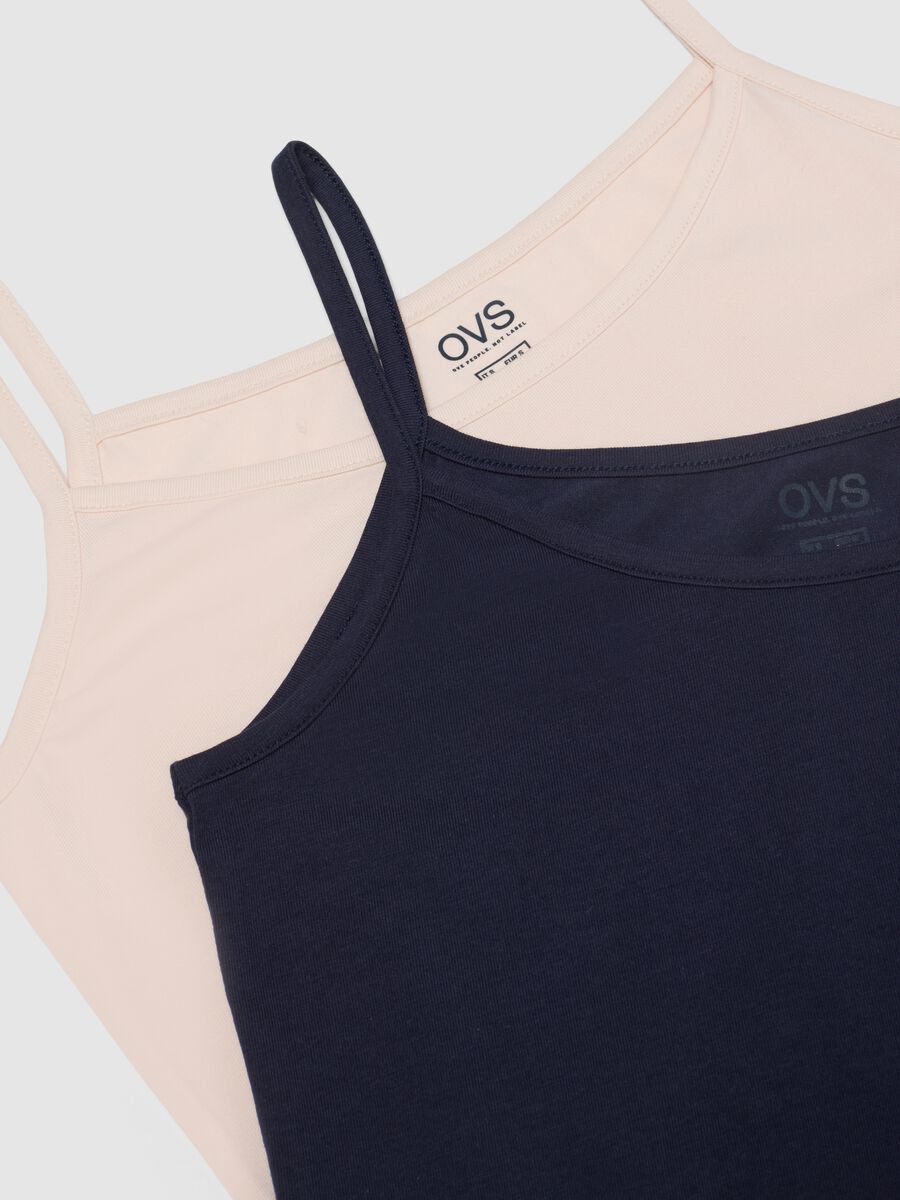 2-pack multicolour regular fit stretch cotton vests_1