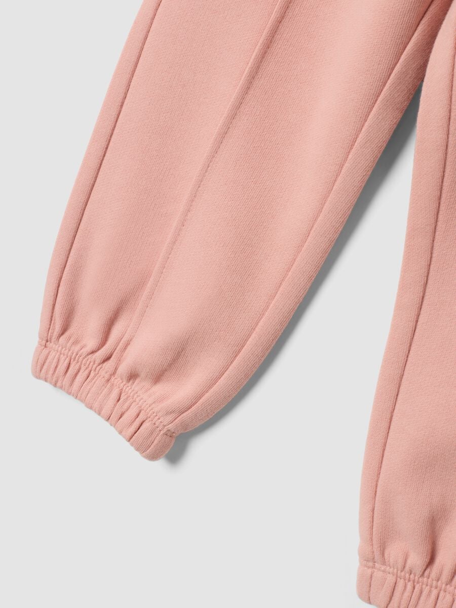 Pantaloni jogger rosa in puro cotone_3