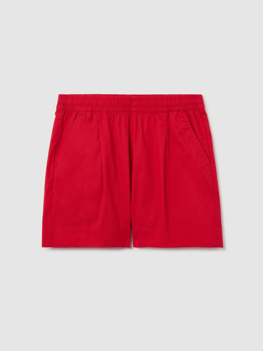 Red shorts in stretch cotton_4