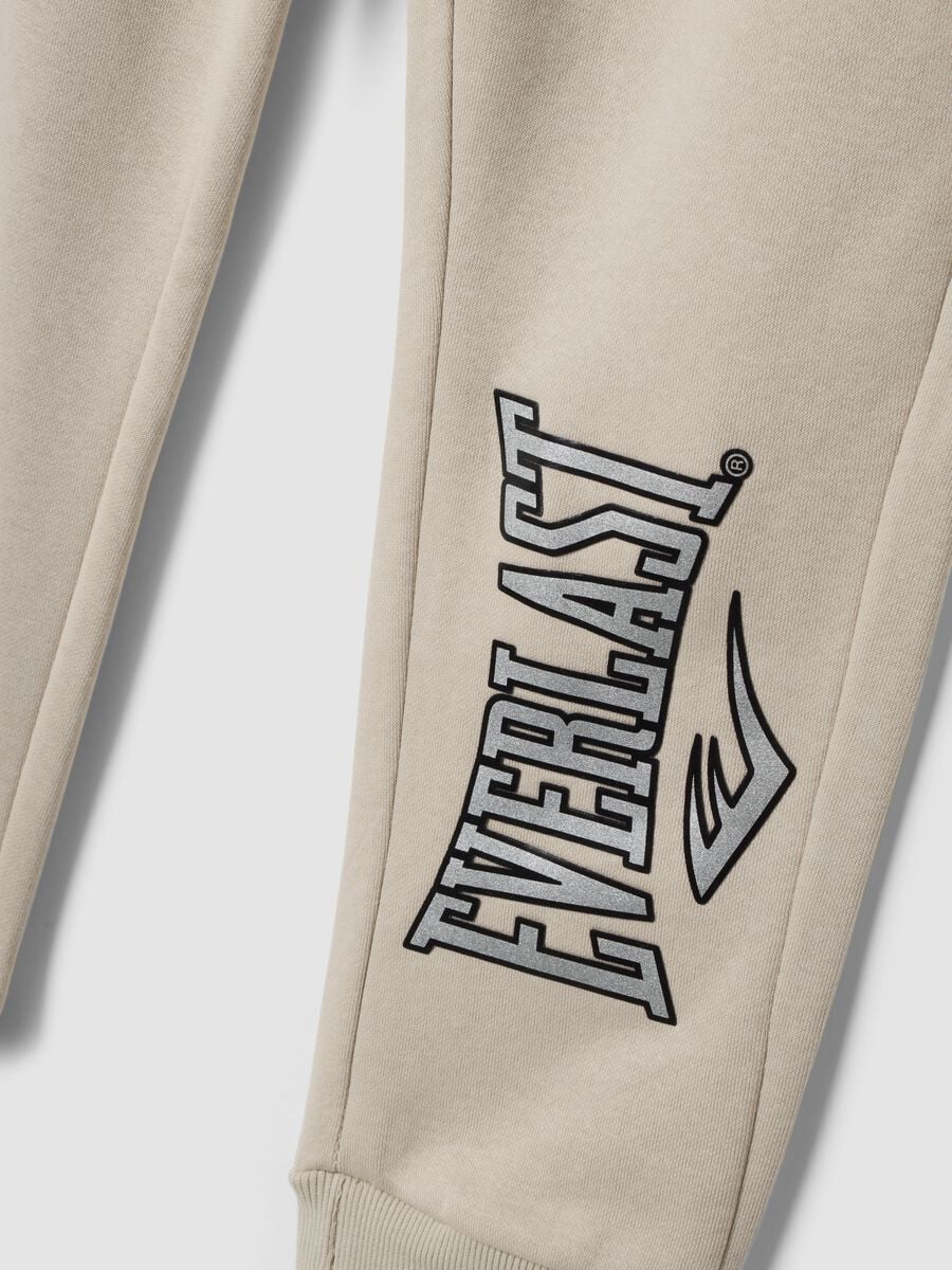 Beige cotton-blend regular-fit joggers_2