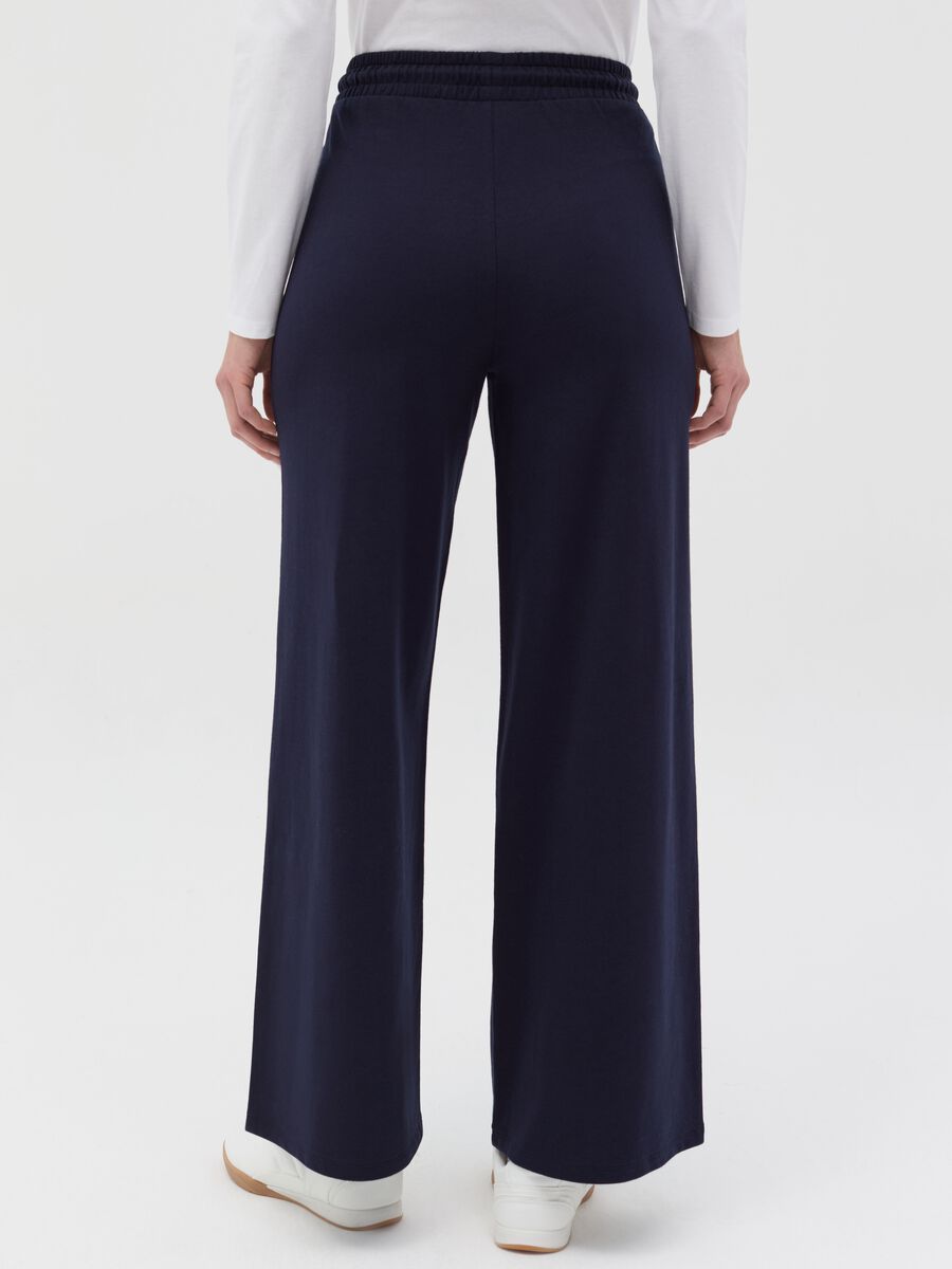 Wide-leg joggers in fleece_3