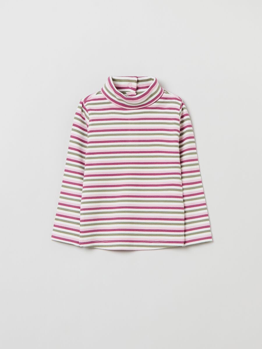 T-shirt maniche lunghe a collo alto_0