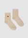 Calzini beige in cotone organico_0