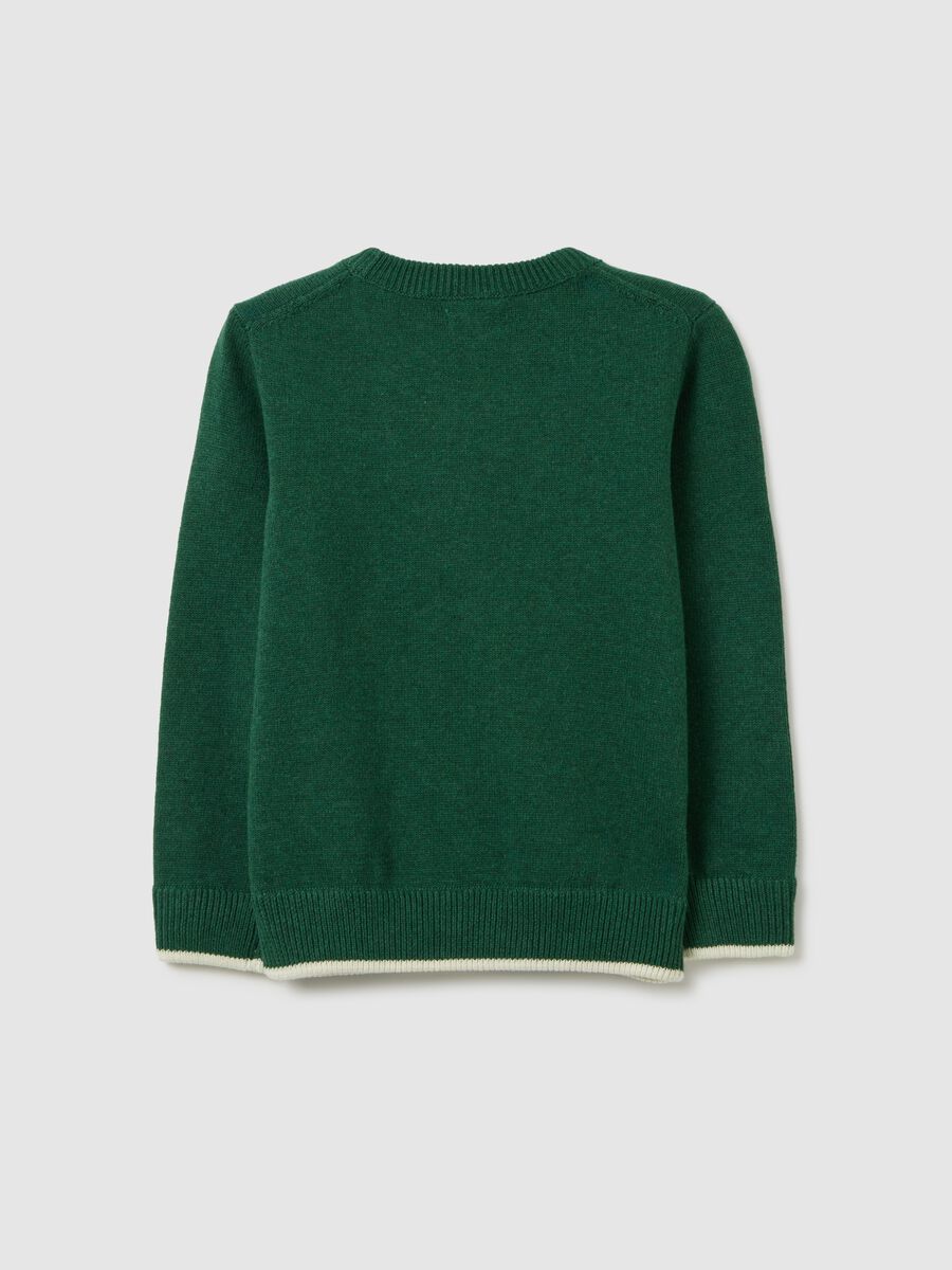Kids' green oversized pure cotton jumper_1
