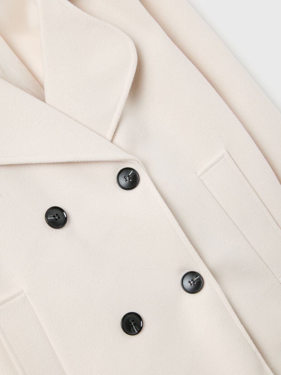 Giacca doppiopetto beige regular fit con bottoni_5