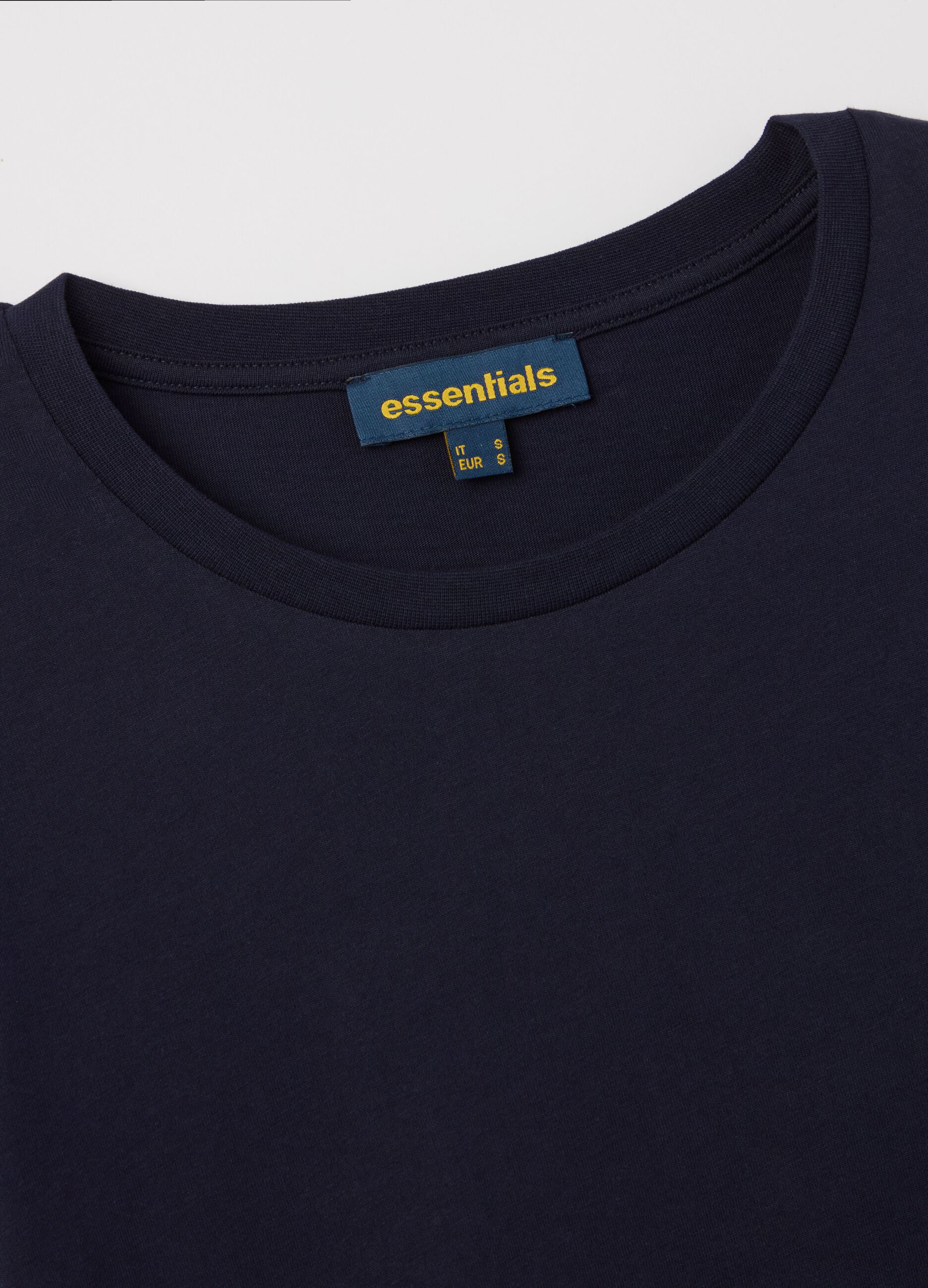 Vestito Essentials corto blu notte in cotone