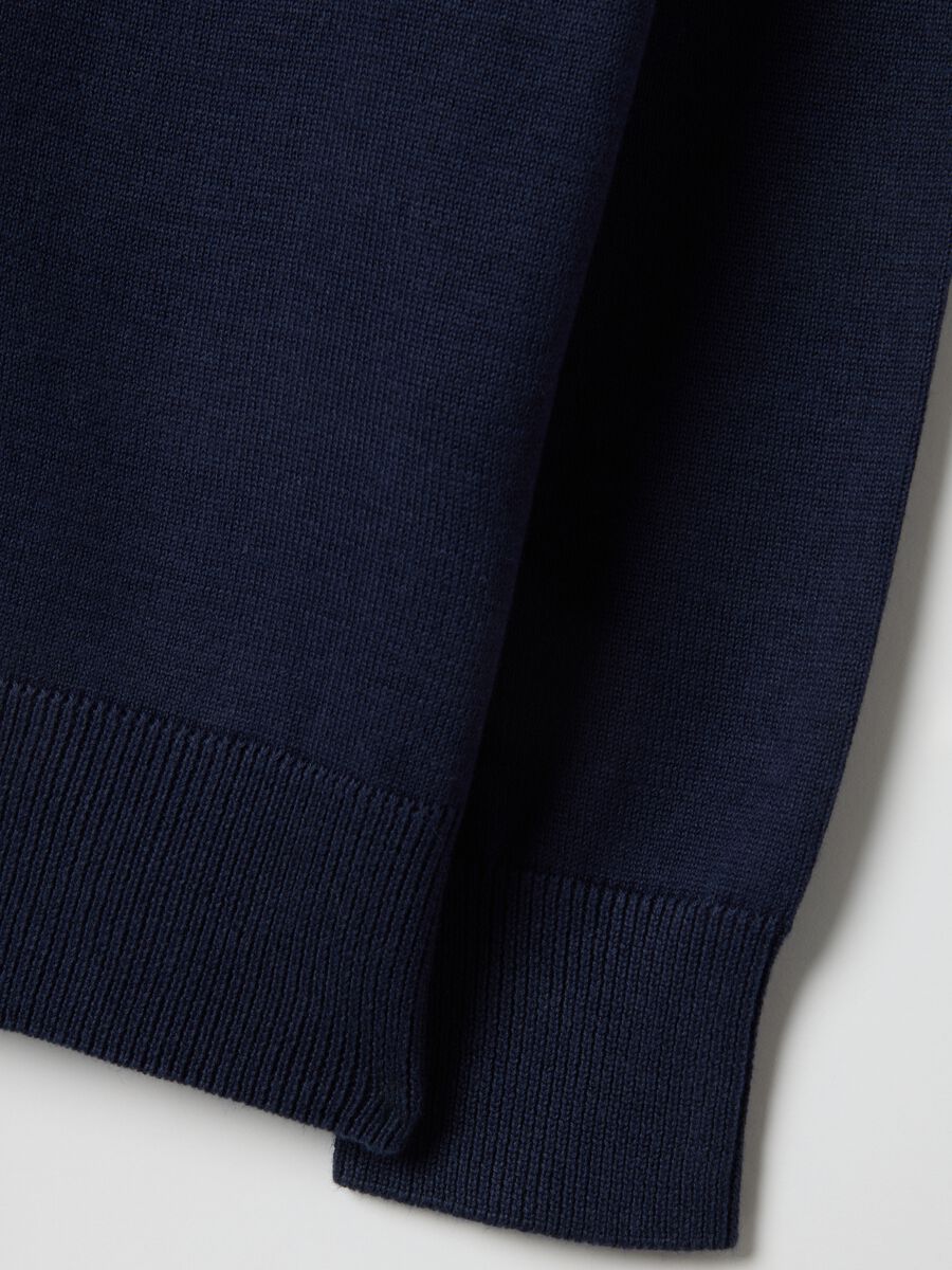 Boys' Blue Crew Neck Pure Cotton Sweater Regular Fit_3