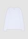 White crew-neck top in stretch organic cotton_0
