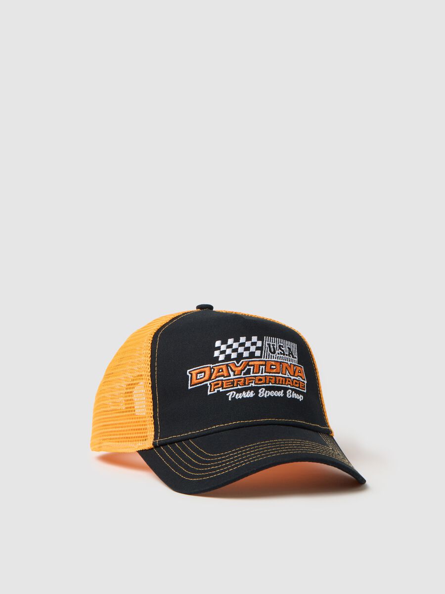 Black OVS Baseball Cap with Daytona Embroidery_0