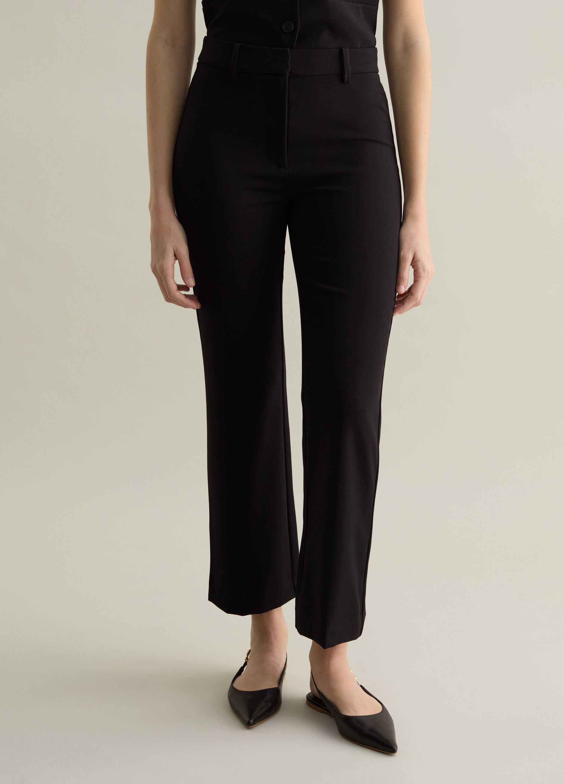 Straight-fit trousers in viscose blend
