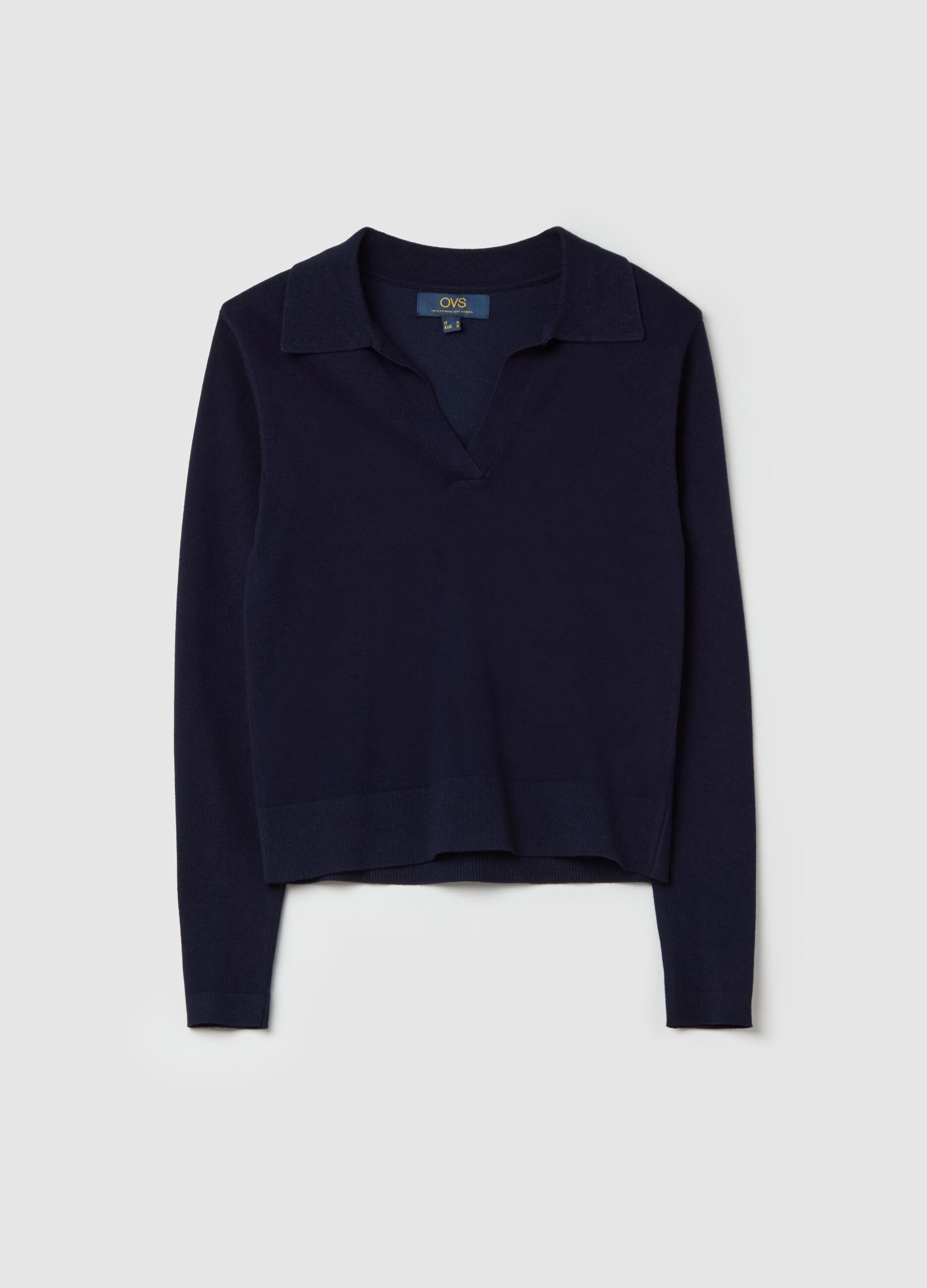Top with polo neck